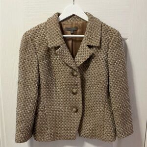 Ann Taylor Women's Brown Textured Blazer
